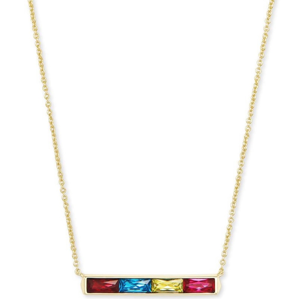 Kendra Scott Jack Gold Pendant Necklace in Multi Crystal